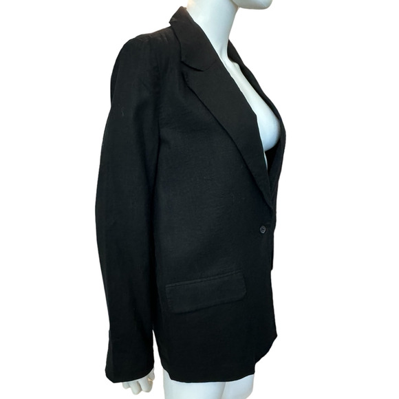 NORDSTROM Treasure & Bond  Black Line/Viscose Blend Blazer Size L PERFECT - Picture 5 of 9